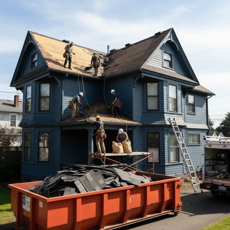 Damaged Roof Replacement in Worcester, MA