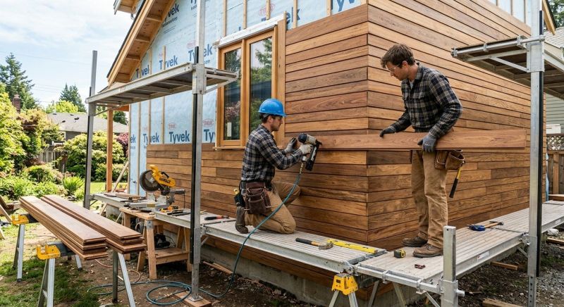 Hardwood Cladding Installation in Fairfield County, CT