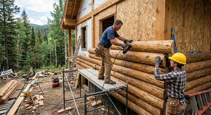 Log Home Siding Installation in Boston, MA