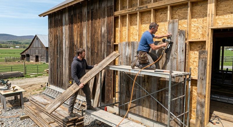 Wood Plank Siding Installation in Boston, MA