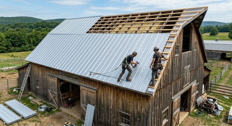 Barn Roof Construction in Fredericksburg, VA