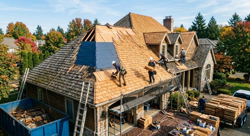 Cedar Roof Replacement in Fredericksburg, VA