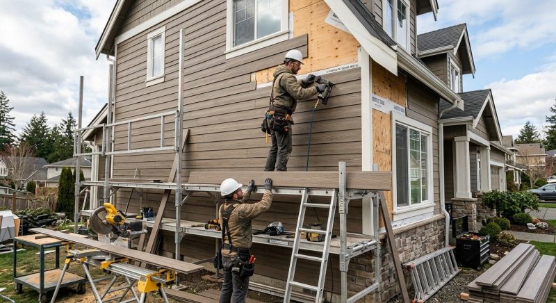 Faux Wood Siding Installation in Stamford, CT