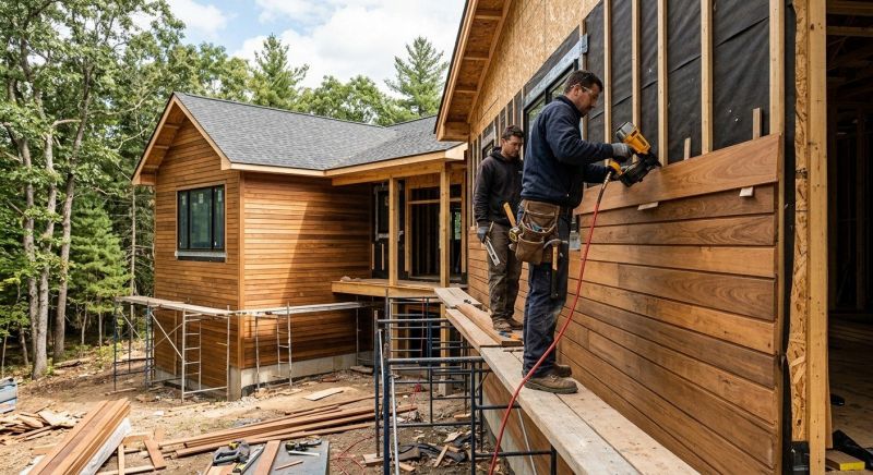 Hardwood Cladding Installation in Fairfield County, CT