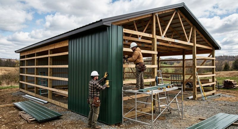 Pole Barn Siding Installation in Boston, MA