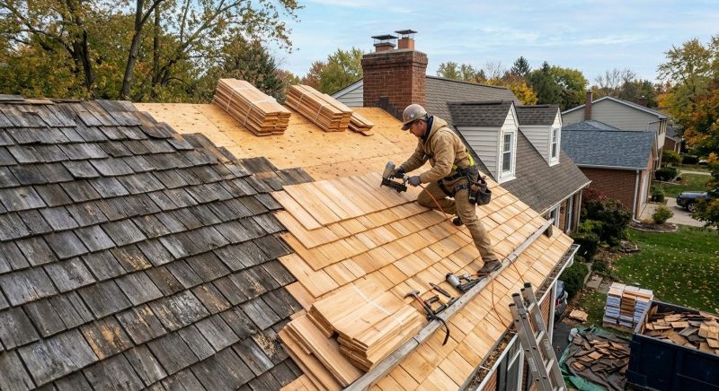 Wood Shingle Roof Replacement in Alexandria, VA